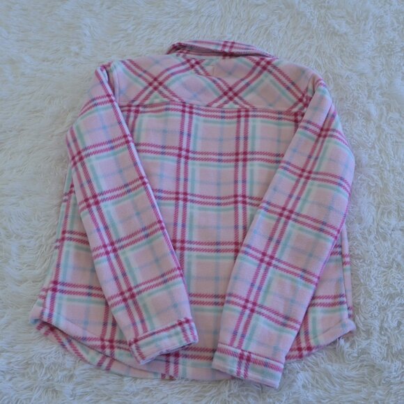 Weatherproof Vintage Kids Sherpa Lined Fleece Plaid Shirt Jacket Size L - Picture 4 of 4